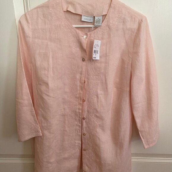 Sutton Studio for Bloomingdale Peach shirt Size 4 - Picture 1 of 5